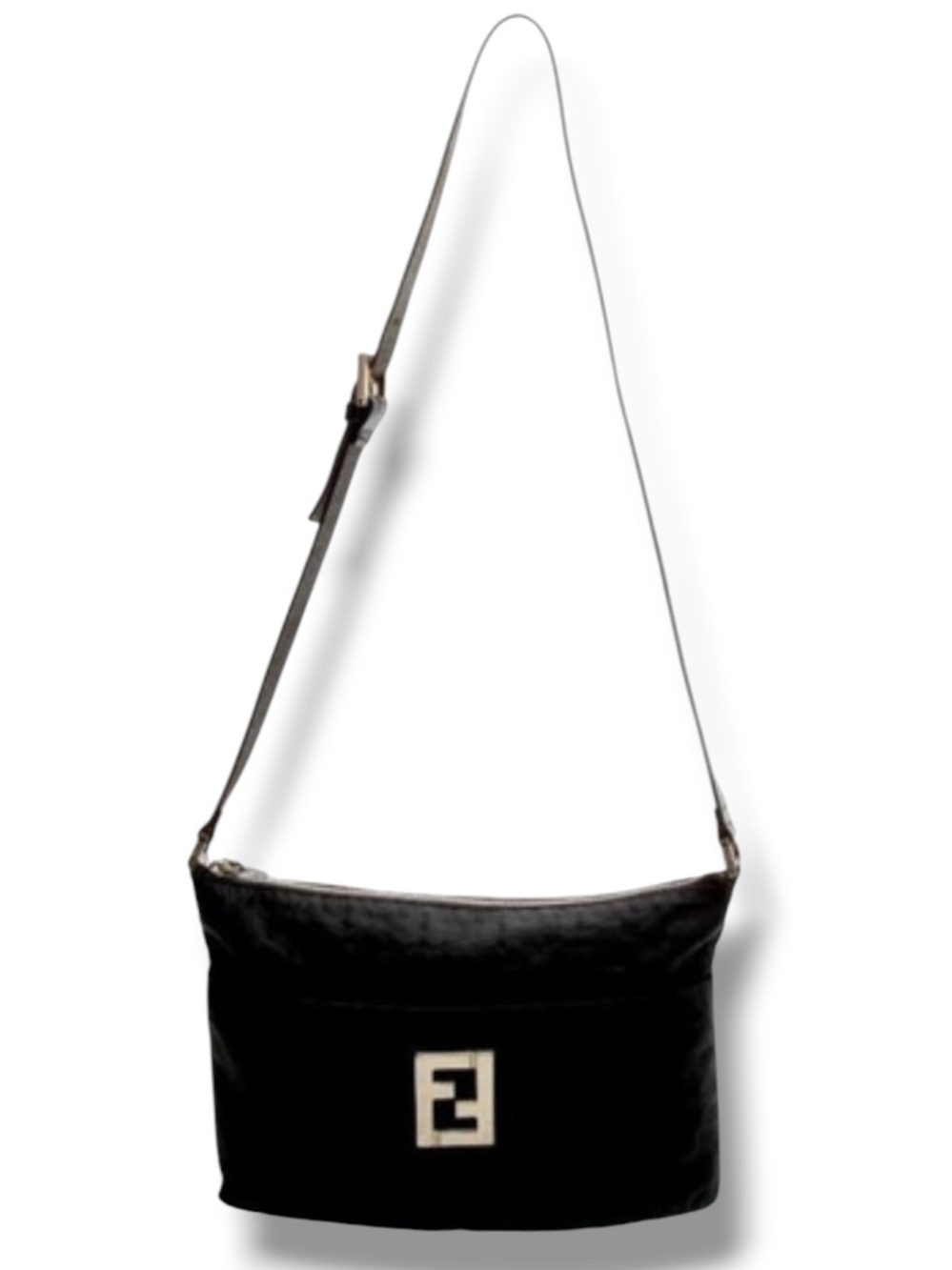 Authentic FENDI Zucca Black Logo Purse Luxury Designer Vintage Handbag